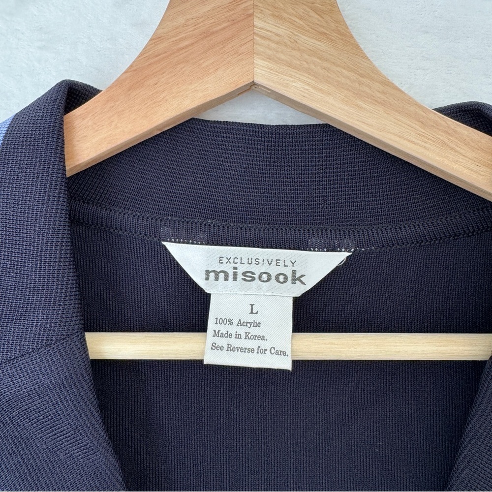 Misook Navy Blazer with Lavender Trim - Picture 7 of 7